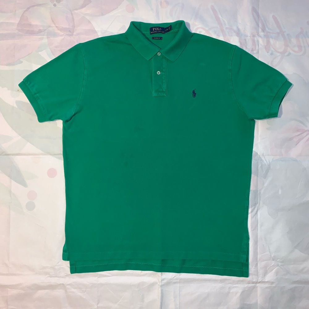 Men’s Polo by Ralph Lauren Shirt Green Size LARGE